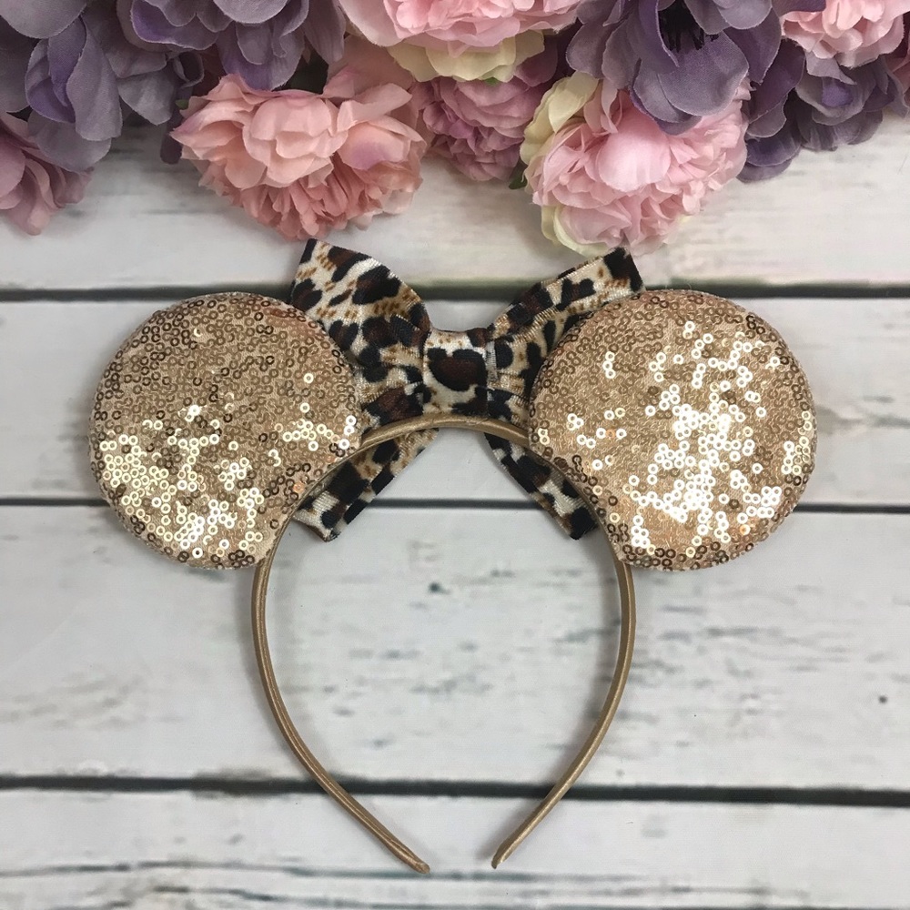 Minnie Mouse Leopard Bow Animal Kingdom Headband - Picture 7 of 16